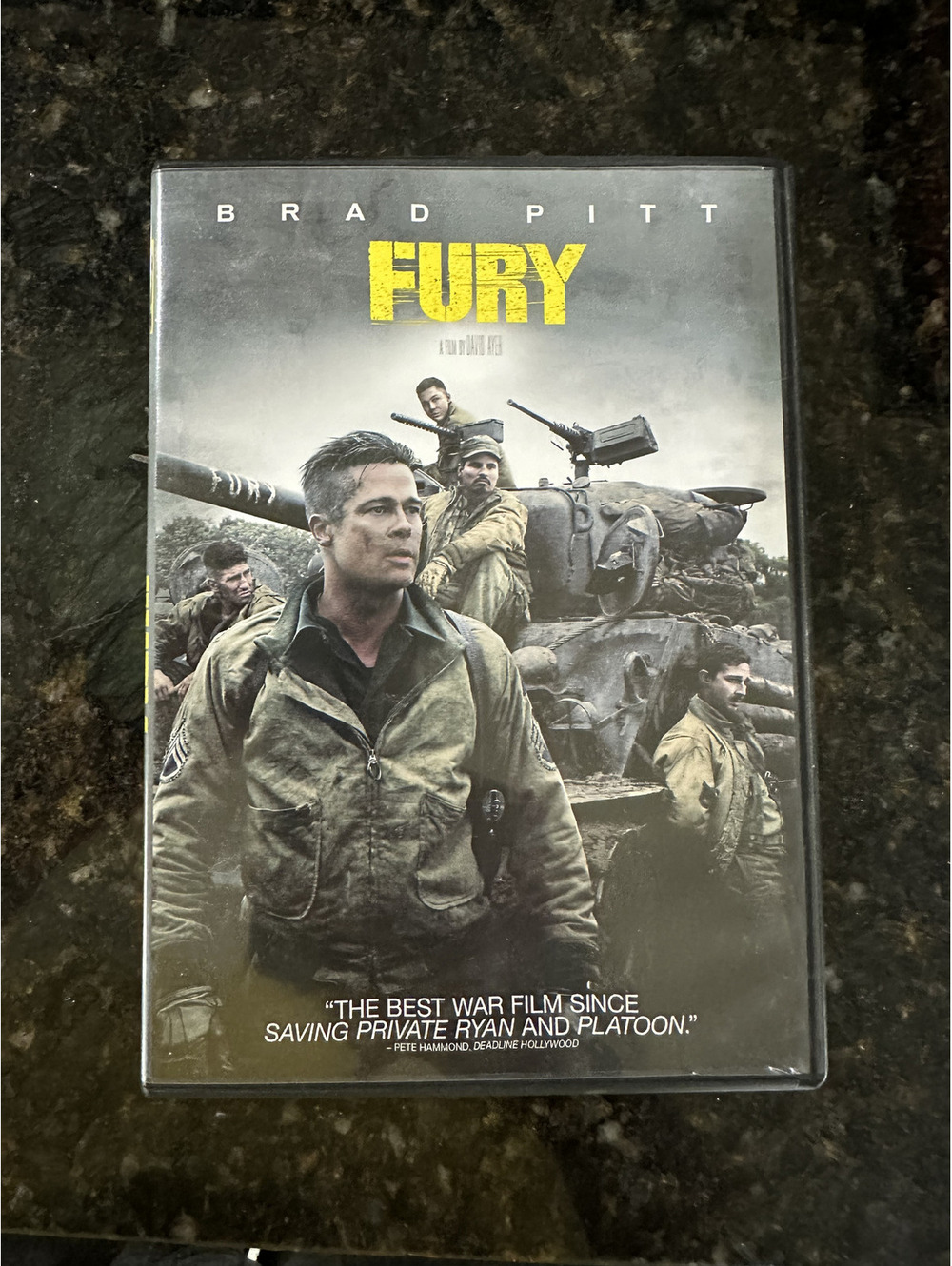 Fury DVD Movie Brad Pitt War Film